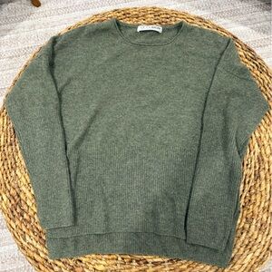 OOFOS Olive Women's Crew Neck Sweater